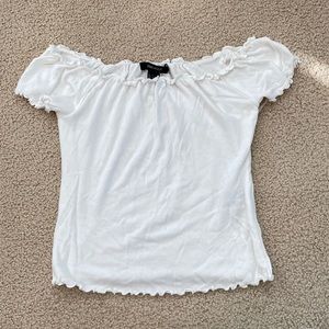 Forever 21 Off Shoulder White Top Size S